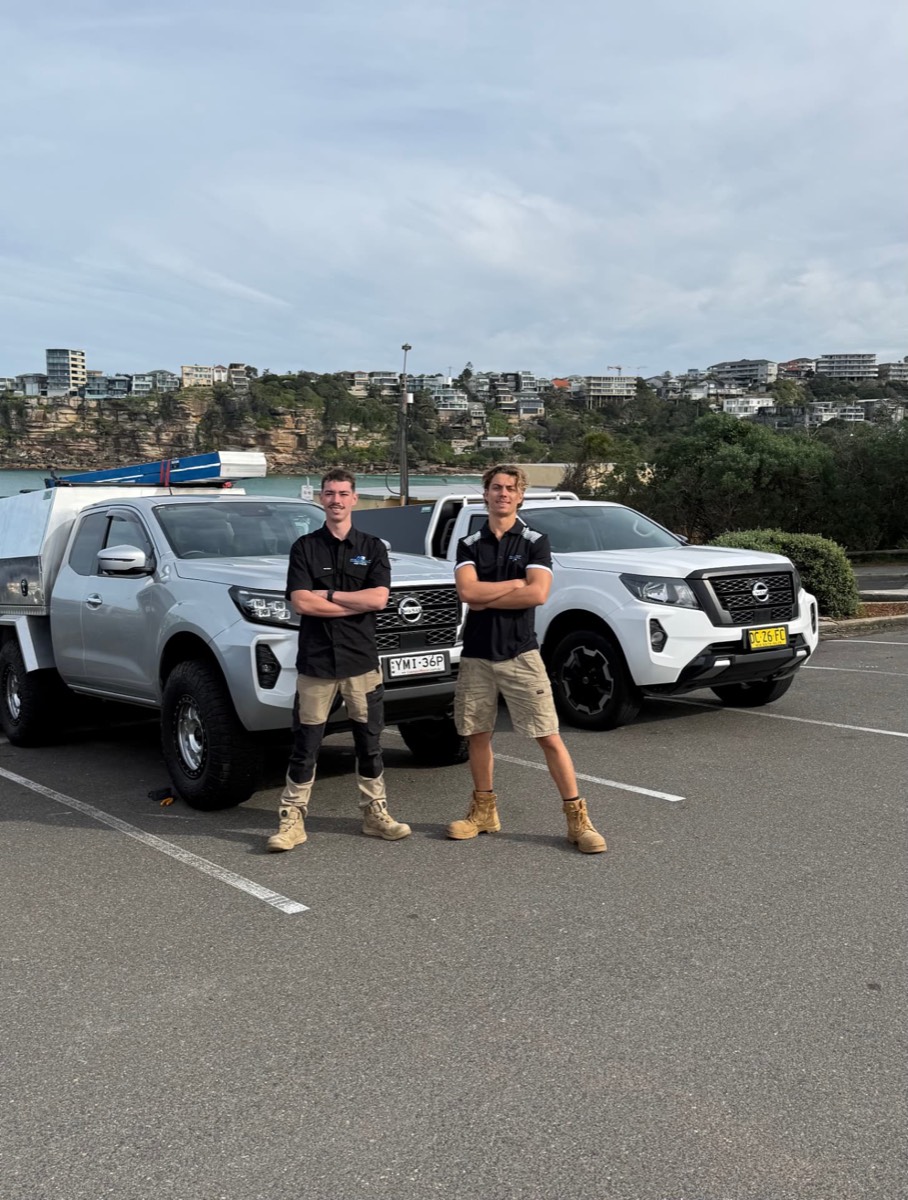 The Marmont Electrical team with their work utes on Sydney's Northern Beaches